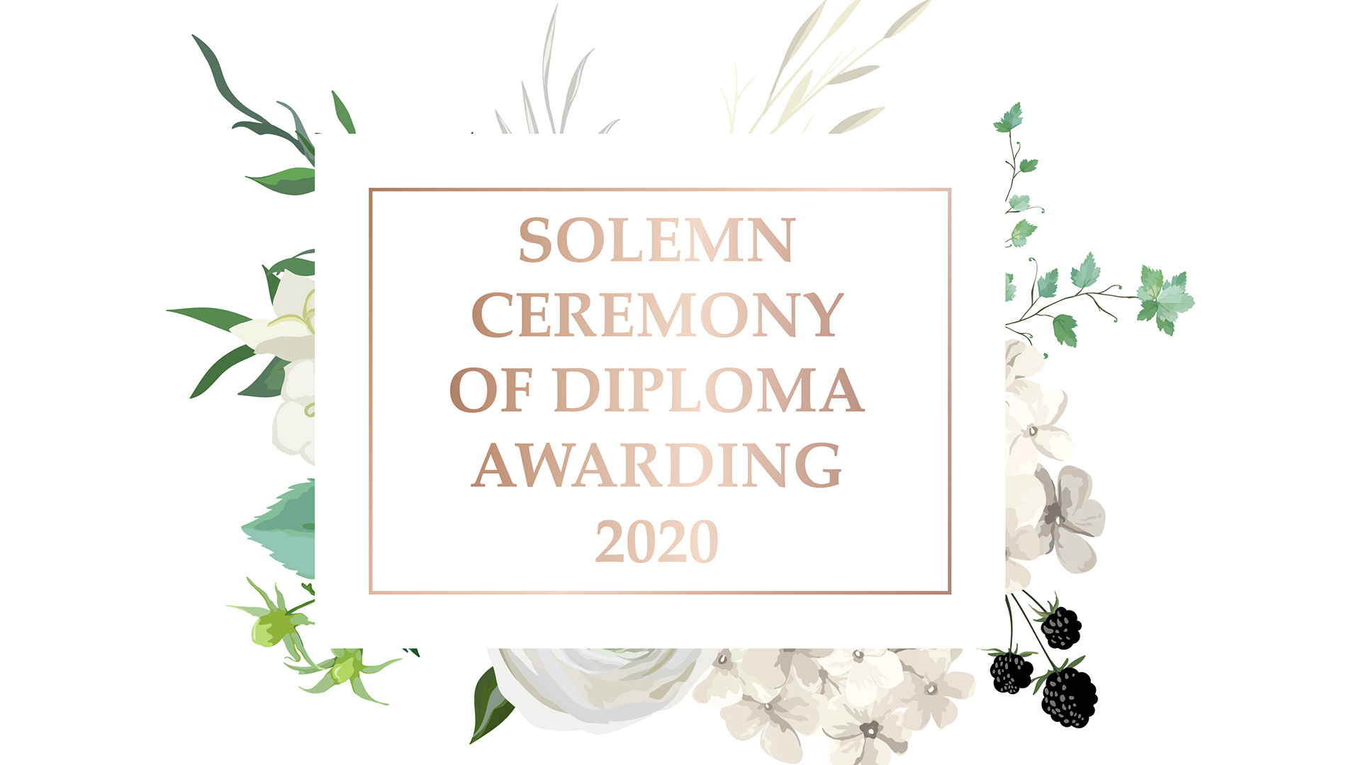 Solemn Ceremony of Diploma Awarding